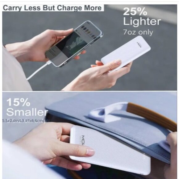 Pink 10000mAh Ultra-Slim Power Bank - Picture 3 of 7